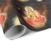 富のMaa Maha Lakshmi Devi Laxmiの女神 ラッピングペーパー (ロールコーナー)
