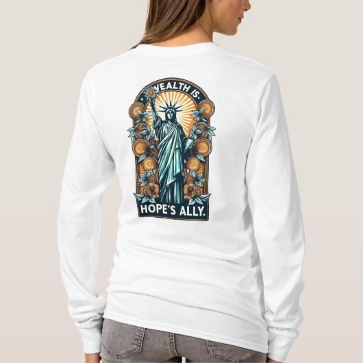 富は希望の味方 Tシャツ (裏面)