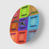 富むHakuna Matataの知恵 ラウンド壁時計 (傾斜)