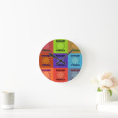 富むHakuna Matataの知恵 ラウンド壁時計 (ホーム)