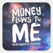 富を引き付ける法律に金が流れ込む スクエアシール (正面)