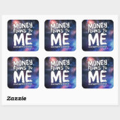 富を引き付ける法律に金が流れ込む スクエアシール (シート)