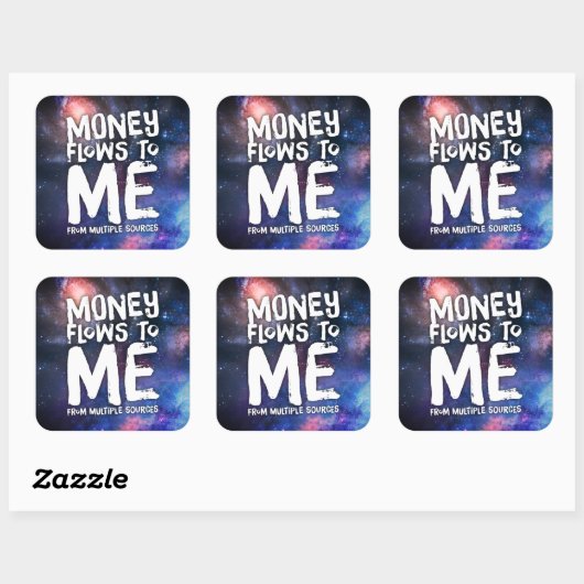 富を引き付ける法律に金が流れ込む スクエアシール (シート)