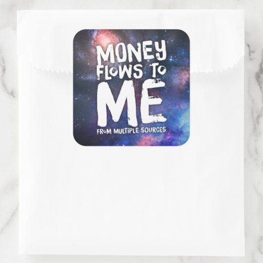 富を引き付ける法律に金が流れ込む スクエアシール (バッグ)