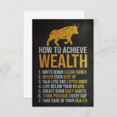 富を得る方法を投資家に教える サンキューカード (正面/裏面)