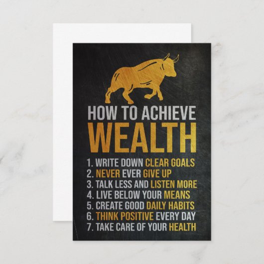 富を得る方法を投資家に教える サンキューカード (正面/裏面)