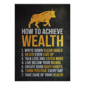 富を得る方法を投資家に教える フォトプリント            (正面)