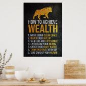 富を得る方法を投資家に教える ポスター (キッチン)