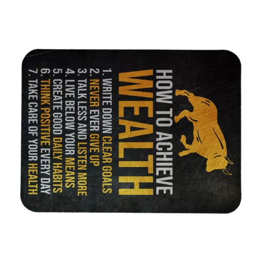 富を得る方法を投資家に教える マグネット (横)