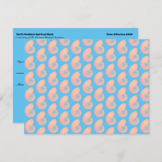 富を現す存在量のチェック ポストカード (正面/裏面)