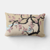 富士および桜: 	ポリエステル腰神経の枕13" x 21 ランバークッション (裏面)