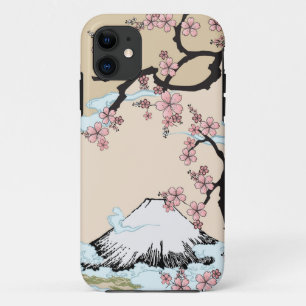 富士および桜-日本語はIphoneの場合を設計します iPhone 11 ケース