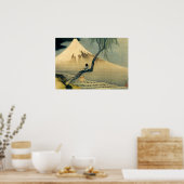富士と少年, 北斎 Mount Fuji and Boy, Hokusai, Ukiyo-e ポスター (キッチン)