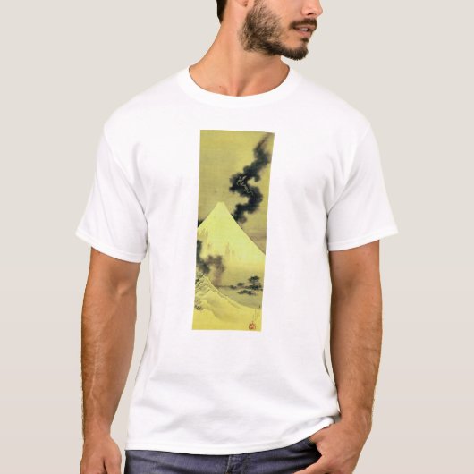 富士と昇龍,北斎山富士と竜,北斎,浮世絵 Tシャツ (正面)