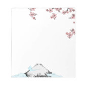 富士と桜: 5.5インチx 6インチメモ帳 – 40ページ ノートパッド (正面)