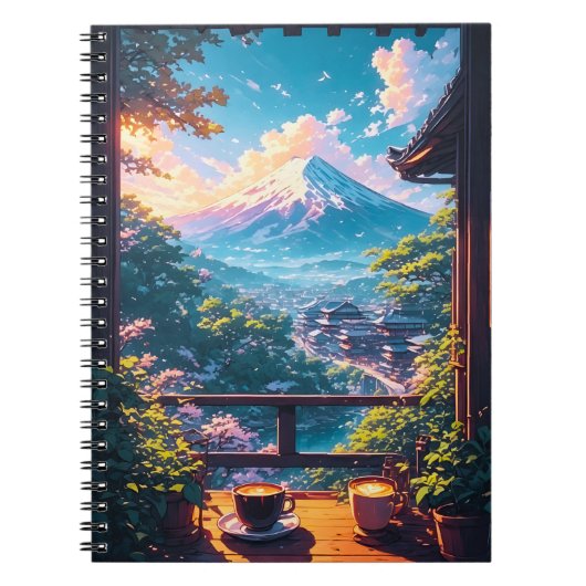 富士の朝の静けさ ノートブック (正面)