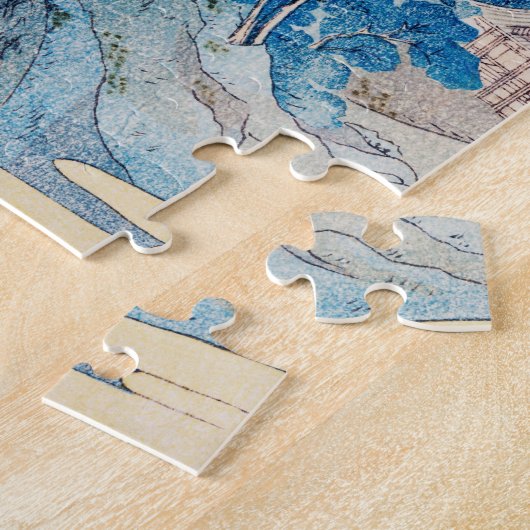 富士の雪渓 ジグソーパズル (側面)