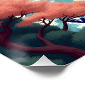 富士ジャパンのヴィンテージ旅行イラストレーション ポスター (コーナー)