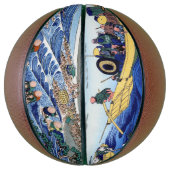 富士北斎山三十六景 バスケットボール (縦)