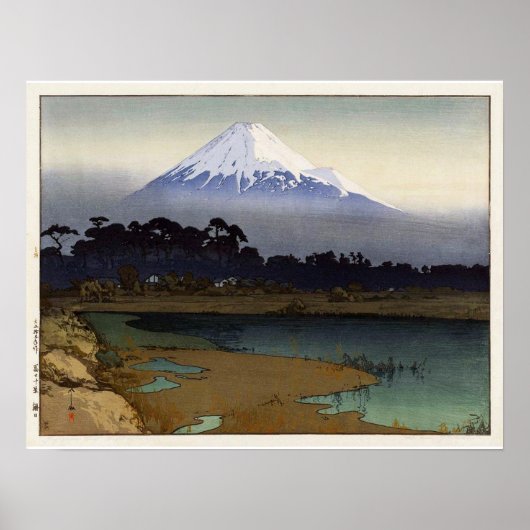 富士十景 朝日, Ten views of Fuji, Sunrise, Yoshida ポスター (正面)