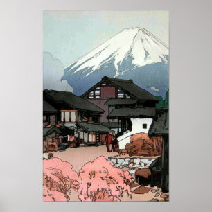 富士十景 船津、富士、船津、吉田の十景 ポスター