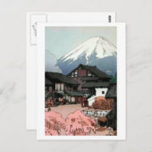 富士十景 船津、富士、船津、吉田の十景 ポストカード (正面/裏面)