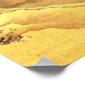 富士山から漏れる煙の竜 ポスター (角)