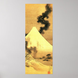 富士山から漏れる煙の竜 ポスター