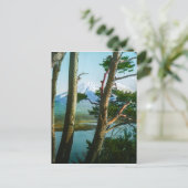 富士山が森の中をヴィンテージ日本 ポストカード (スタンド正面)