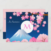 富士山さくらんぼブラウス春ジャパンナイト桜 招待状 (正面/裏面)
