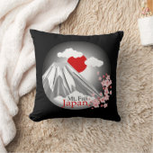 富士山さくらんぼ花抽象芸術風景 クッション (ブランケット)