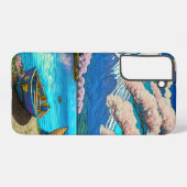 富士山さくらんぼ花 SAMSUNG GALAXYケース (裏面横)