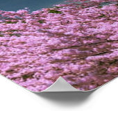 富士山とさくらんぼが日本春で咲く ポスター (角)