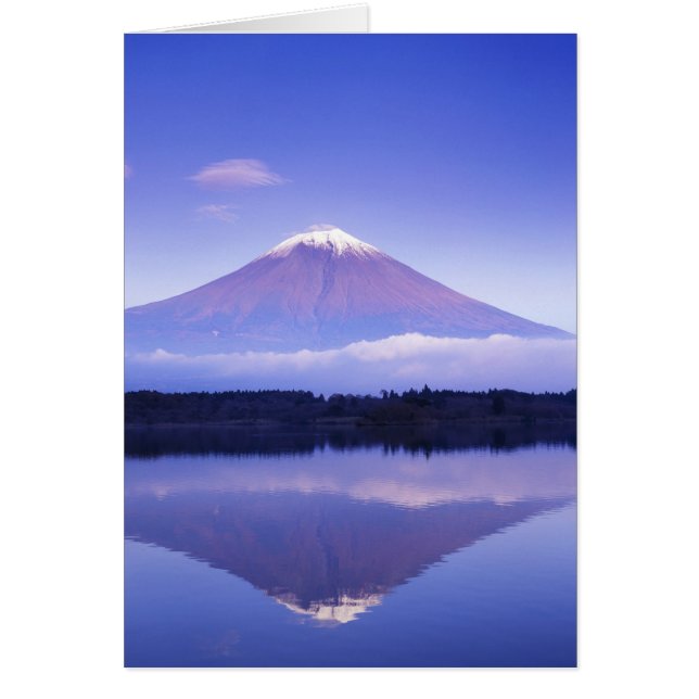 富士山とレンズ雲、 本栖湖、 (正面)