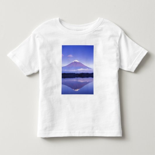 富士山とレンズ雲、 本栖湖、 トドラーTシャツ (正面)
