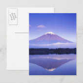 富士山とレンズ雲、本栖湖、 ポストカード (正面/裏面)