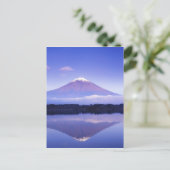 富士山とレンズ雲、本栖湖、 ポストカード (スタンド正面)