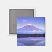 富士山とレンチキュラークラウド本巣湖 マグネット (正面/裏面)