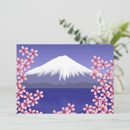 富士山と桜の花 (スタンド正面)