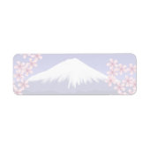 富士山と桜の花 ラベル (正面)