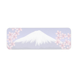 富士山と桜の花 ラベル