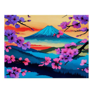 富士山と桜花見学 ポスター