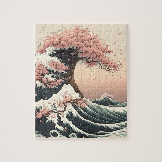 富士山と桜 ジグソーパズル (縦)