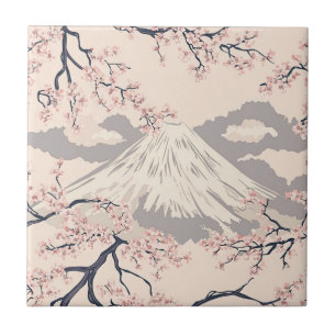 富士山と桜 – 日本風 (2) タイル