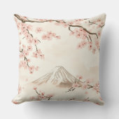 富士山と桜 – 日本風 (3) クッション (正面)