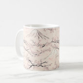 富士山と桜 – 日本 コーヒーマグカップ (正面左)
