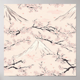 富士山と桜 – 日本 (1) ポスター
