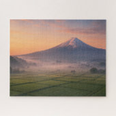 富士山と田園の朝霧 / Mt. Fuji and Misty Countryside at Dawn ジグソーパズル (横)