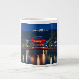 富士山と紅葉( Mount Fuji and autumn leaves) ジャンボコーヒーマグカップ