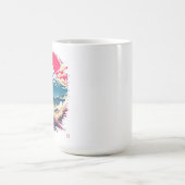 富士山のサムライ武士 日本の芸術 コーヒーマグカップ (中央)